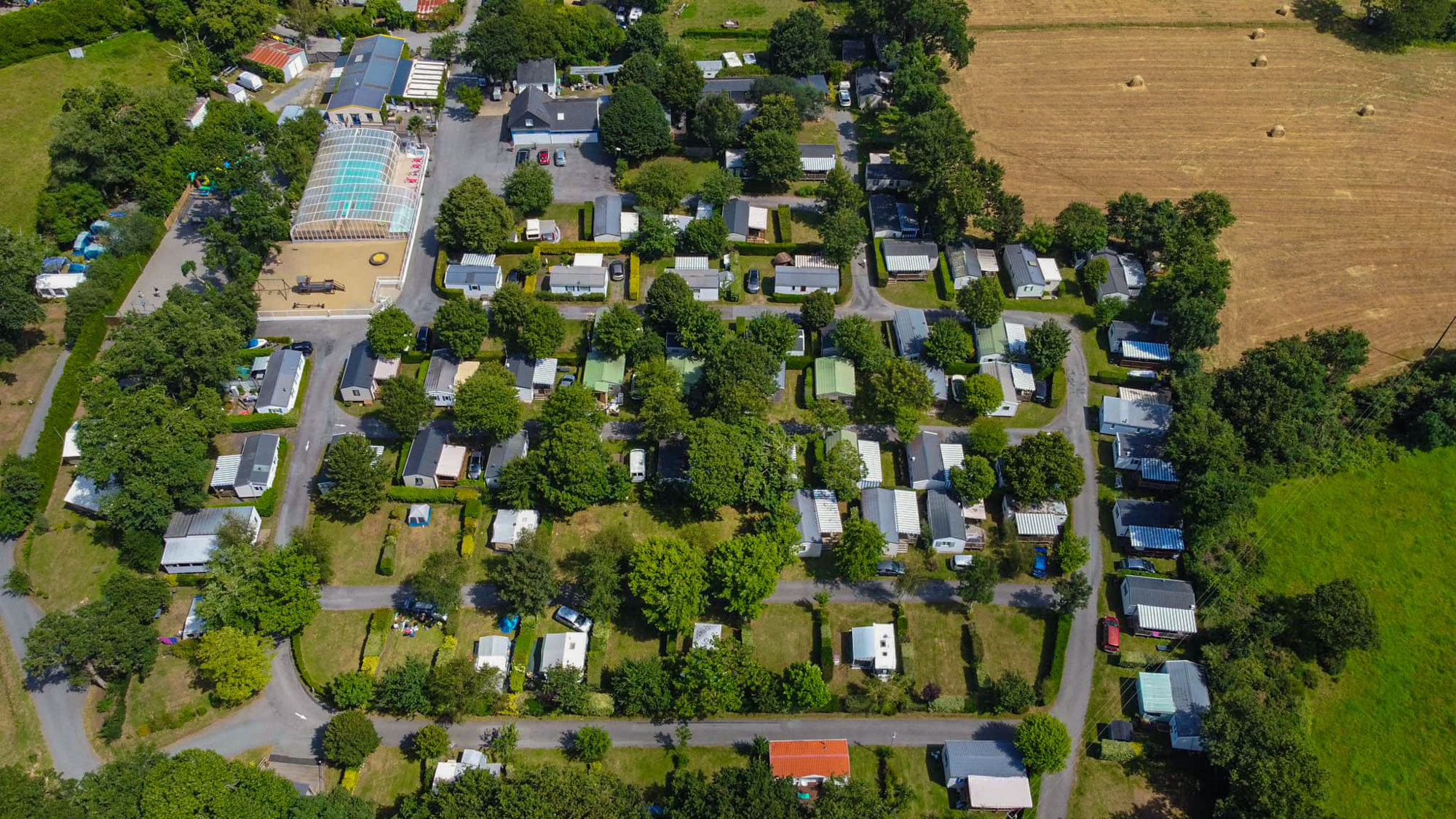 Aerial view of Camping Golfe du Morbihan