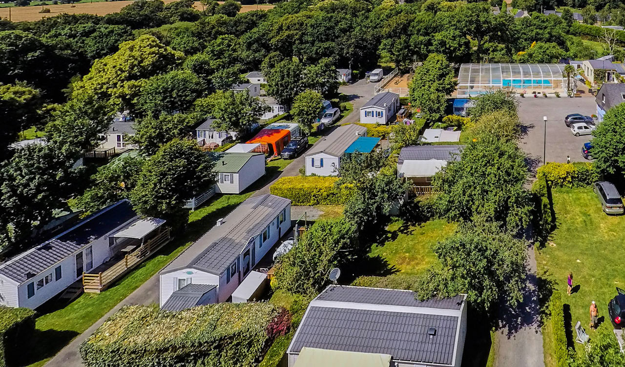Aerial view of Camping La Blanche Hermine